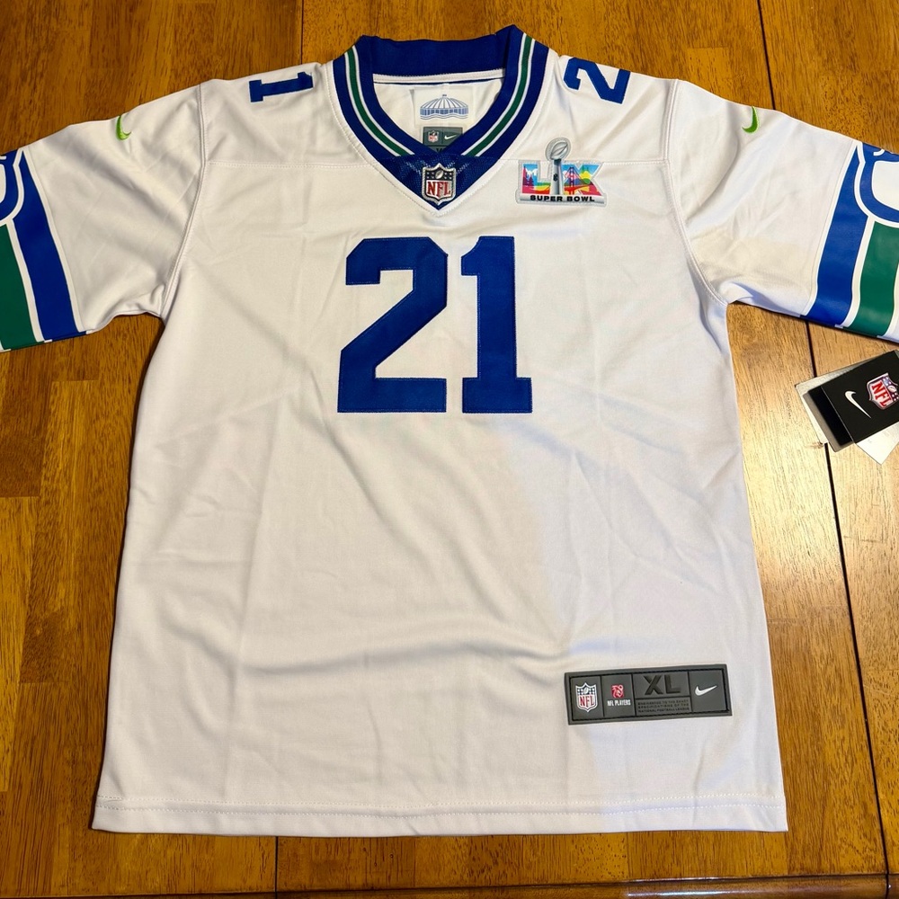 Nike Seattle Seahawks Throwback Jersey Witherspoon #21 Super Bowl White Youth XL